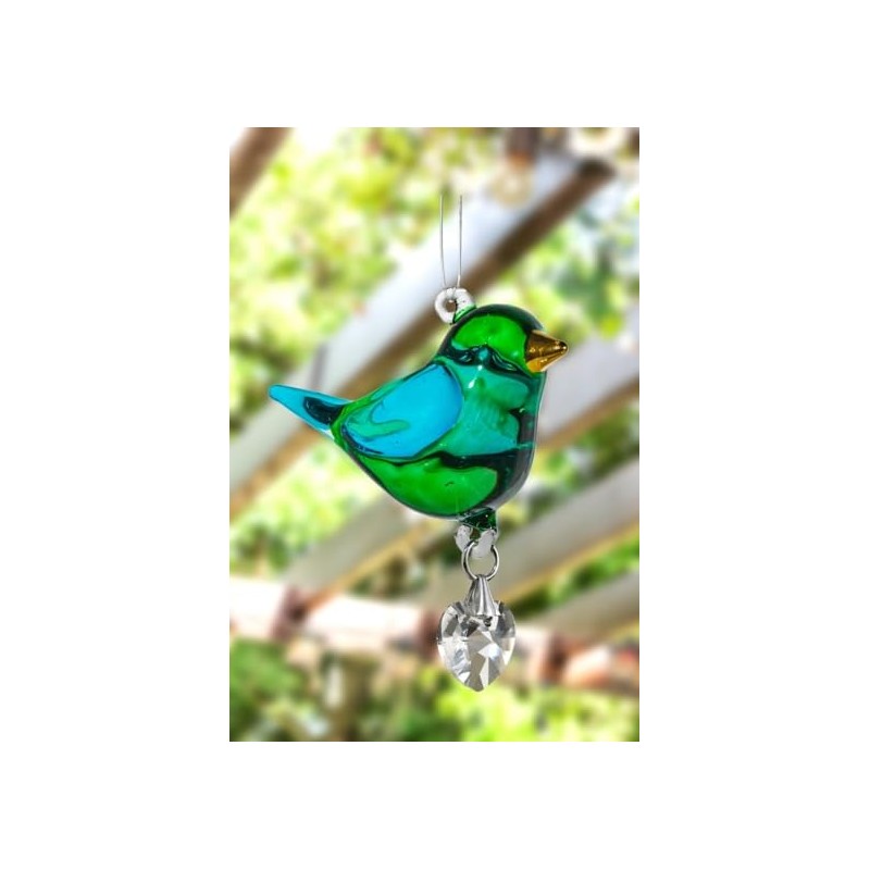 Pretty Little Bird - Emerald Green - Robin Suncatcher, Handmade