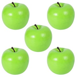 TKY Food Sample Green Apple Display Interior Accessory Model Display Drawing Fake 5 Piece Set Fruit (Green)