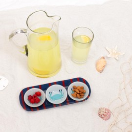 Pavilion Gift Company - Crab - 11" Serving Tray With Three 2 Oz Bowl Set Vintage Beach Boat Waterfront Ocean Seaside Kitchen Decor Serveware