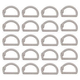 20pcs Metal D Rings Ouroboros Design Multipurpose Zinc Alloy D Rings Buckle for Handbag Belt Purse DIY Craft