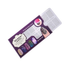 PUEEN Nail Art Stamping Plate - Fancy Lover 02-125x65mm Unique Nailart Polish Stamping Manicure Image Plates Accessories Kit BH000664