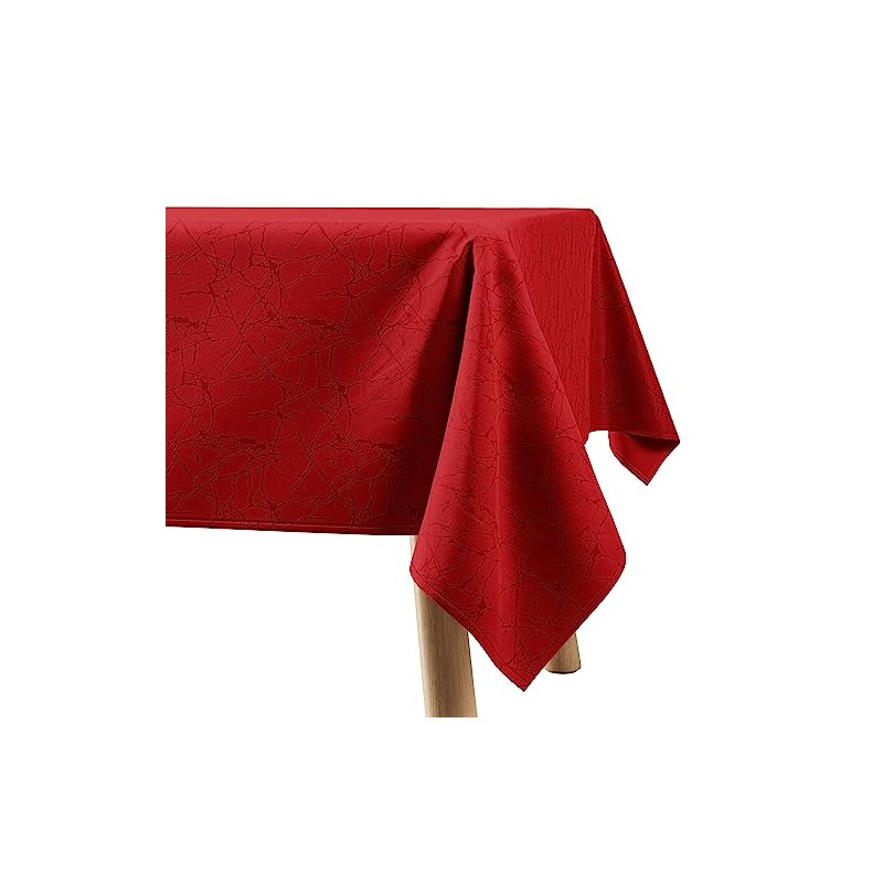 Filumi Tablecloth 140 x 180 cm Red Washable for Indoor
