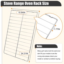 2-Pack Oven wire rack assembly 316496201（24" x 16" ）inch Compatible with Frigidaire Electrolux Oven Range Replacement 316496202, 316496207, AP4040129, PS1765356