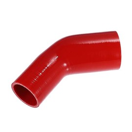 X AUTOHAUX X AUTOHAUX 45 Degree 2.0 Inch to 2.5 Inch ID 4Ply Car Elbow Reducer Silicone Hose Coupler Intercooler Tube Intake Piping Red 51-63mm