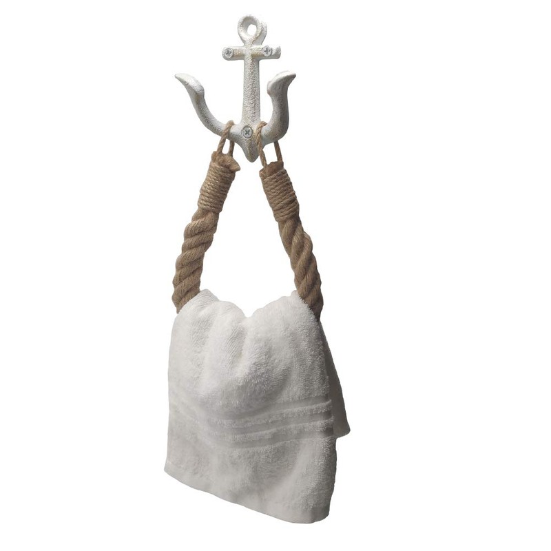 ROXLLGJC Nautical Rope Toilet Paper Holder Coastal Towel Holder with