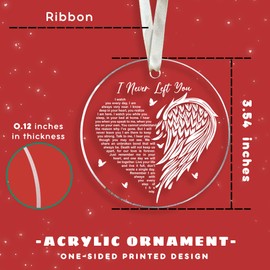 Memorial Ornament - Memorial Gifts, Sympathy Gifts for Loss of Loved One, Mom, Dad - Bereavement Gifts, Remembrance Gift, Grief Gifts - Memorial Ornament for Loss of Loved One - Acrylic Ornament