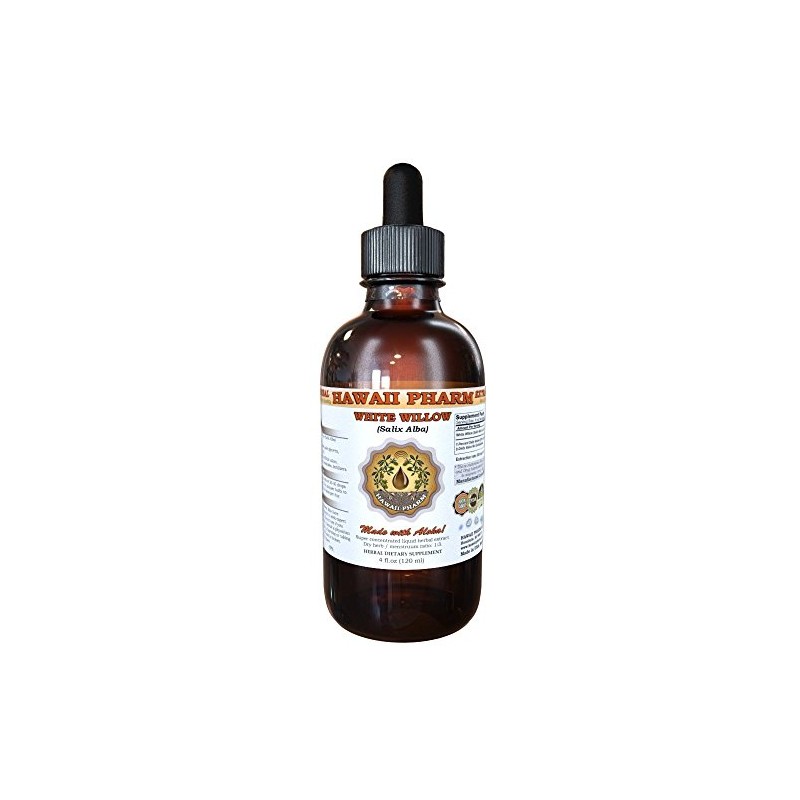 HawaiiPharm White Willow Liquid Extract, Organic White Willow (Salix Alba)
