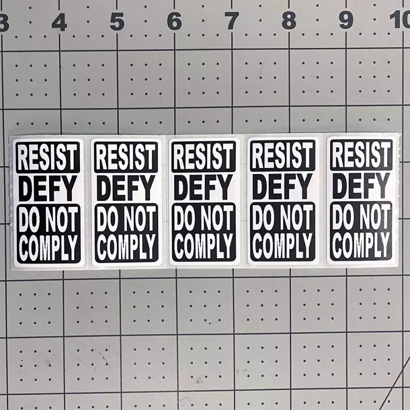 StickerX RESIST DEFY DO NOT COMPLY Sticker - PROTEST FREEDOM