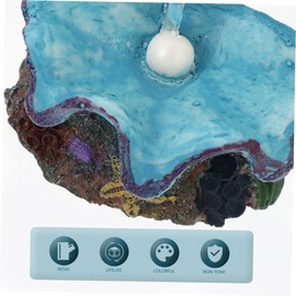 BESPORTBLE 2pcs Decorative Scallop Ornaments for Fish Tank Lifelike Aquarium Bubbler Decorations for Underwater Landscape Design