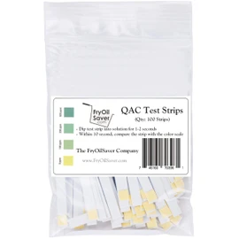 FryOilSaver, QAC Test Strips, Restaurant Quaternary Ammonium Sanitizer Test Strips, 0-400 ppm, Multi Quat Strips for Food Service, Quaternary Ammonia Sanitizer Strips, FMP 142-1363, Pack of 100
