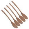 5Pcs Wooden Spoons Burr Free Sturdy Durable Light Heat Resistant