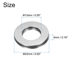 QUARKZMAN NTA815+2TRA Needle Bearing Thrust Bearing with Bearing Discs, 13 mm Bore Diameter, 23 mm Outer Diameter, 4 mm Total Thickness for Lawnmower Truck Power Steering