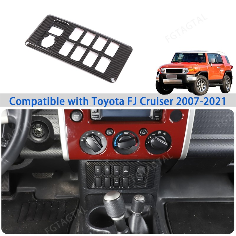 Center Console Auxiliary System Button Panel Decoration Frame Cover Fit