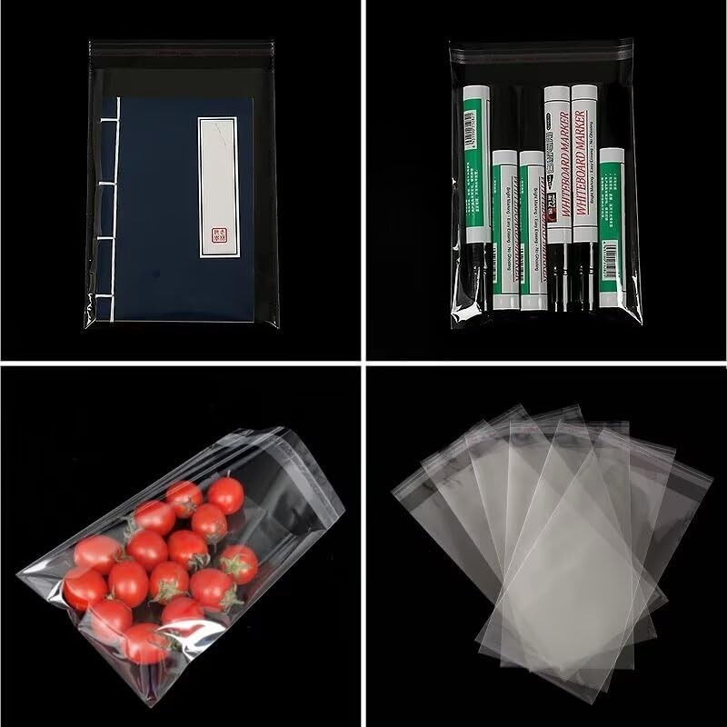 Generic Self Sealing Cellophane Bags 200Pcs-Self-Adhesive OPP Bags - Clear,