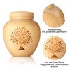 Small Urn for Human Ashes Made of Bamboo, Mini Urn