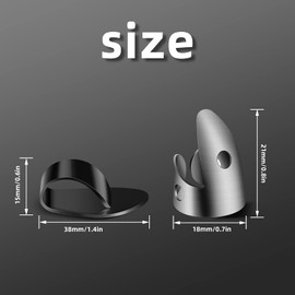 AIEX Set of 12 Adjustable Finger Picks, Thumb Picks Set Includes 8 Silver Stainless Steel Finger Picks and 4 Plastic Thumb Picks for Guitar Banjo Harp Bass