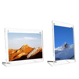 princesses love Floating Acrylic Picture Frame Clear Free Standing Desktop Photo Frame Frameless Photo Holder Document Sign Menu Display