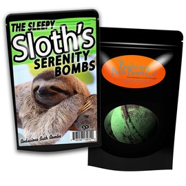 Sleepy Sloth's Serenity Bombs XL Bath Balls Cool Bath Fizzers for Kids Stocking Stuffers for Teens Novelty Sloth Gags for Friends Weird White Elephant Ideas Unisex Secret Santa