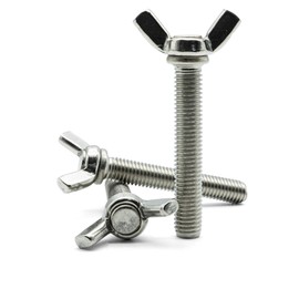 Hippo Hardware M4 (4mm X 40mm) Butterfly Wing Thumb Screws Bolts A2 Stainless Steel (Pack of 5)