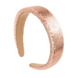 Gmmidea Sequin Sparkly Headbands for Women Girls Glitter Bling Gold Headband Beaded Padded Birthday Holiday Hairbands for Women's Hair Accessories Gold