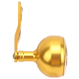 Zunate Fishing Reel Handle, 360° Smoothly Rotation, Double Hole Design Aluminum Alloy Baitcasting Reel Rocker Arm Replacement (Type B Gold)