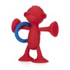 Nuby Silly Monkey Interactive Suction Toy with Silicone Ring, Red