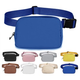 Bomvabe Crossbody Bag for Boys Teenagers, Fanny Pack Crossbody with Adjustable Strap 32" to 51", Mini Belt Bag 1L, Small Waist Bag Lightweight for Travel Sport Running Cycling Hiking, Blue