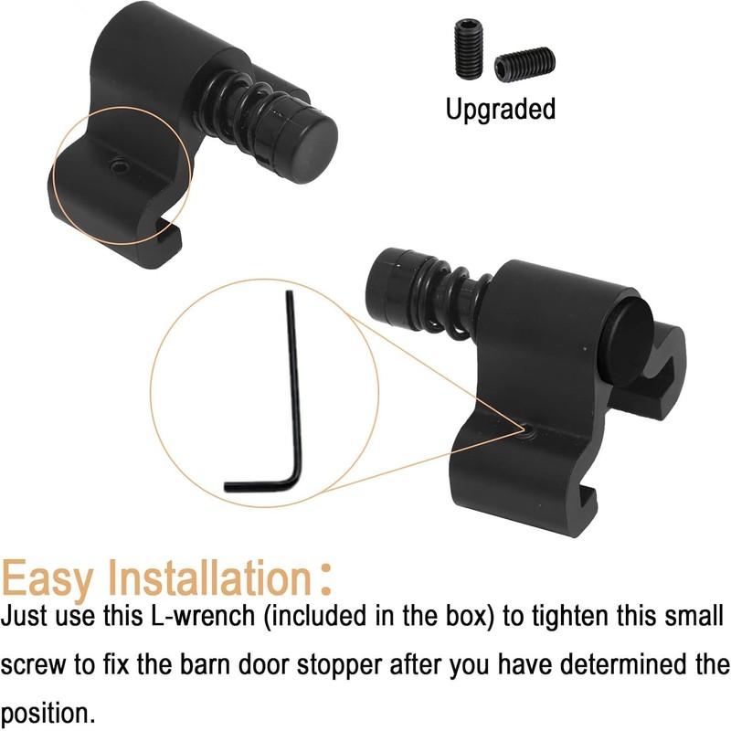 CCJH Barn Door Stopper for 40mm Width Flat Barn Door