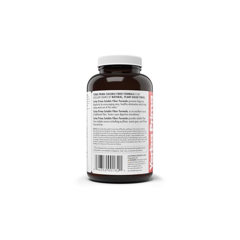 Soluble Fiber Formula, 12 oz (340 g) - Yerba Prima