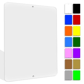 Blank Aluminum Sign 9x12 inches, Multiple Colors and Sizes, Use with Vinyl, Dry Erase Markers, Paint Markers, Stickers. Make Your Own Sign, Double Sided (White, 9x12 inches)