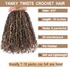 COOKOO Pre Looped Yanky Twist Crochet Hair 10 Inch 8