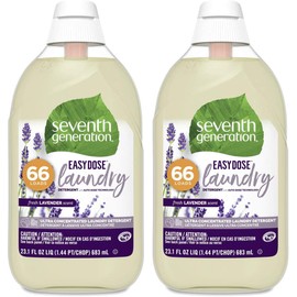 Seventh Generation Laundry Detergent, Ultra Concentrated EasyDose, Fresh Lavender, 132 Loads (Packaging May Vary), 23 Fl Oz (Pack of 2)