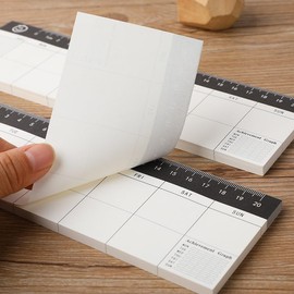 Undated Desk Planner Scheduler Weekly Planning for Goal Setting and Reflection - Horizontal Days of Week Paper Note Pad, Planner Organizing