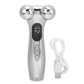 4D Face Massager Roller Skin Lifting Tightening Facial Roller Contouring Massager for Eyes Face Body Silver