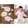 King Cole Baby Aran Knitting Pattern Raglan Sleeve Cable Detail