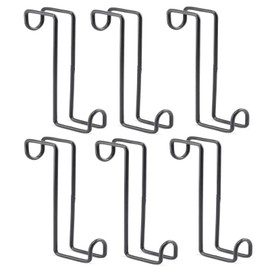 HDYEGY 6Pack 8 Inch Tack Hook Heavy Duty Metal Over Rail Tack Hooks Stall Hooks for Hanging Horse Bridles Halters and Buckets