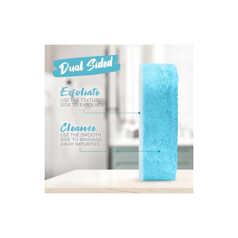Spongeables Pedi-Scrub Foot Buffer, Clean & Fresh Scent, Contains Shea
