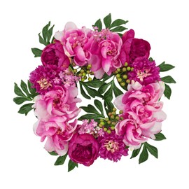 WELL KNOWN Spring Wreaths for Front Door, Peony Wreath for Front Door, Porch Outside Indoor, Wall Window Farmhouse Party Holiday Home Decor(Fuchsia)