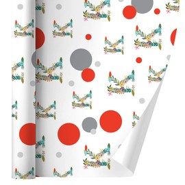 GRAPHICS & MORE Letter K Floral Monogram Initial Gift Wrap Wrapping Paper Roll