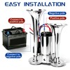 BURMONG 12V 600DB Super Loud Electric Air Horn, Silver Dual