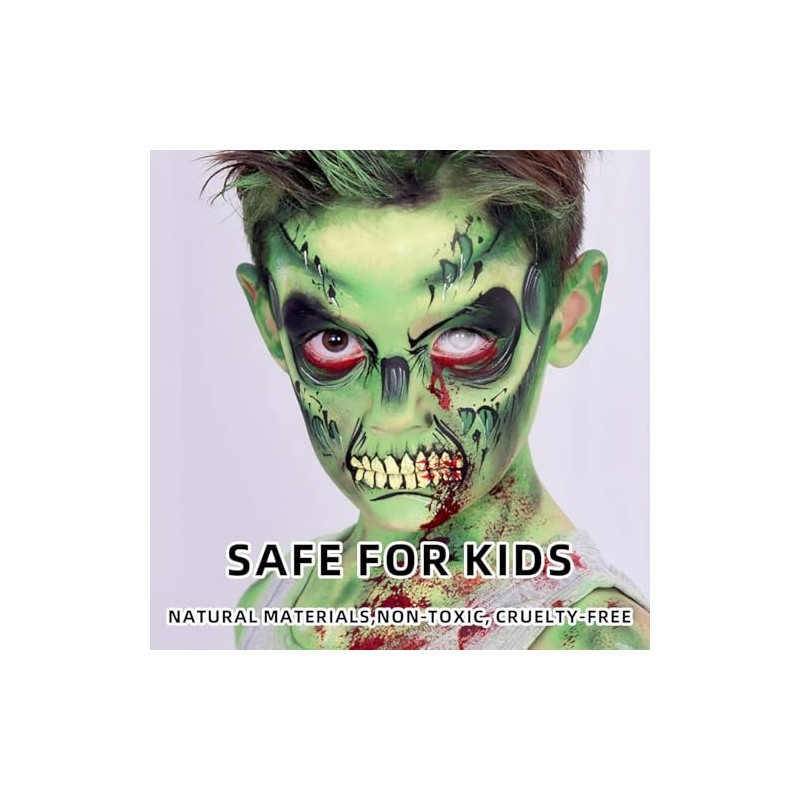 Pintura para Cara Halloween, Pintura Corporal Maquillaje de Halloween SFX