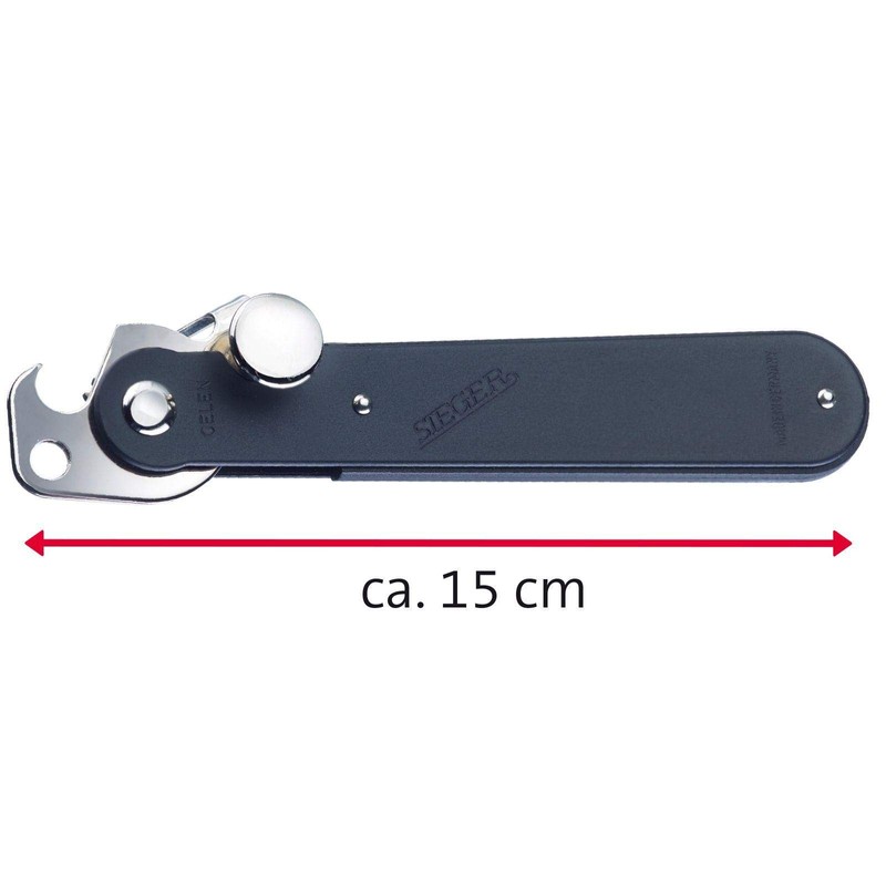 Westmark Hebeldosenöffner, mit Kapselheber, Länge: 14,9 cm, Stahl, Original Sieger,