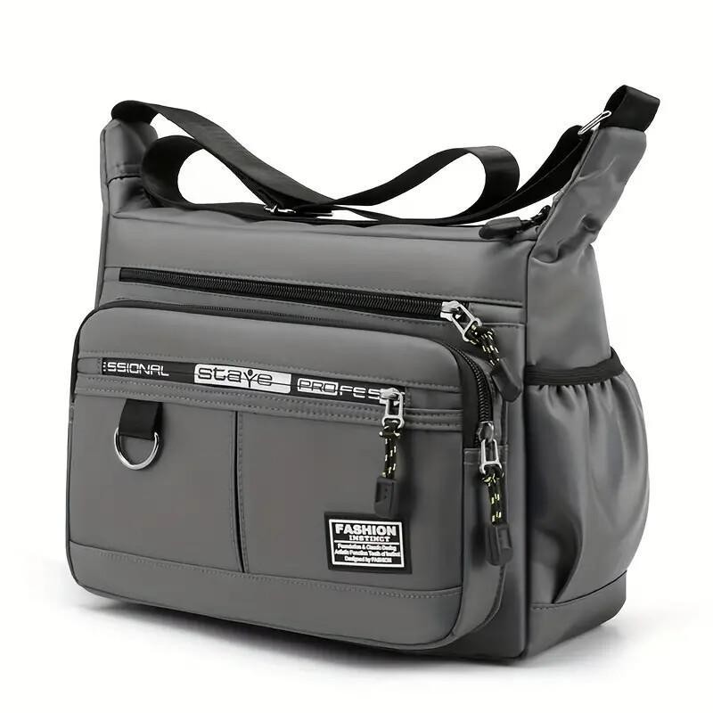 Maxoner Men's Messenger Bag Five-layer Water Resistant Nylon Crossbody Sling