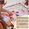 FoldTier 4 Pcs 12 Inch Diwali Rangoli Stencils Wooden DIY