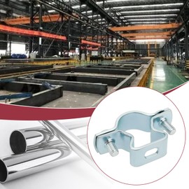 EMSea Pack of 8 Galvanised Steel Pipe Clamps M20 Pipe Spacer Clamp Suitable for Pipes with a Diameter of 19-23 mm Robust Bracket for Sanitary Heating and Ventilation Technology and Construction