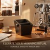 Espresso Knock Box, OLULU Coffee Grounds Bin with Removable Knock
