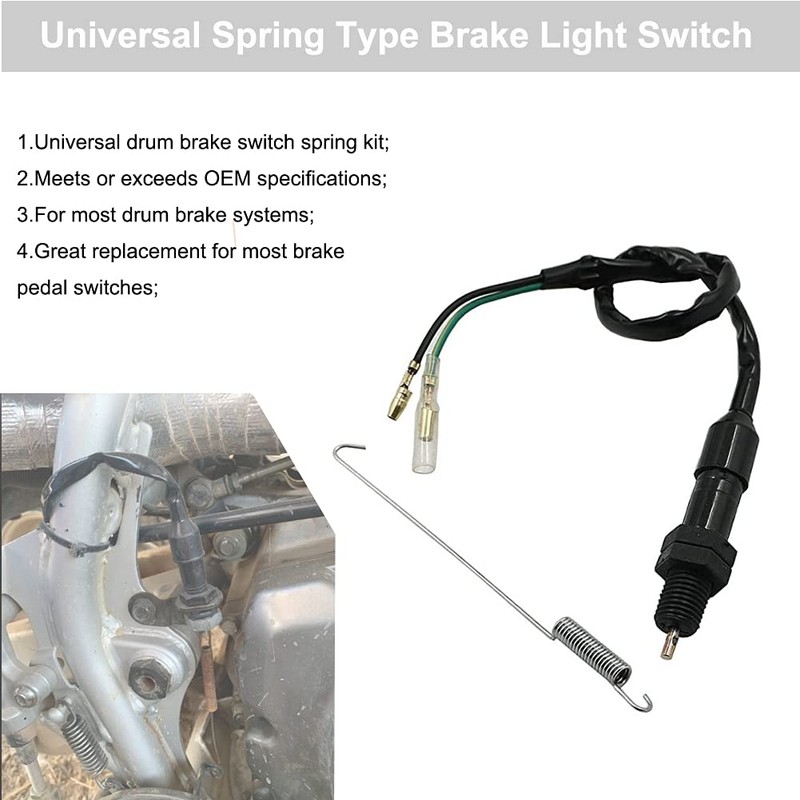 AUTOVIC Motorcycle Universal Rear Brake Light Switch with Spring Kit