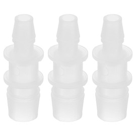 PATIKIL Hose Barb Reducer, 3 Pcs 1/2" to 5/16" Hose ID Connectors Joint Plastic Pipe Fitting Splicer Mender Union Adapter for Air Water Fuel Gas Aquarium, White