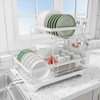 HOMEBOSILY Dish Drying Rack - Auto Draining Dish Rack for