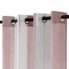 EMEMA Curtains with Eyelets, Dusky Pink/White Stripes, Voile Curtains, Semi-Transparent